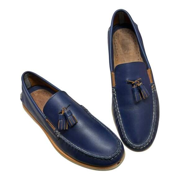 Sperry Authentic Original Navy Leather Tassel Slip on Boat Shoe - Picture 10 of 10